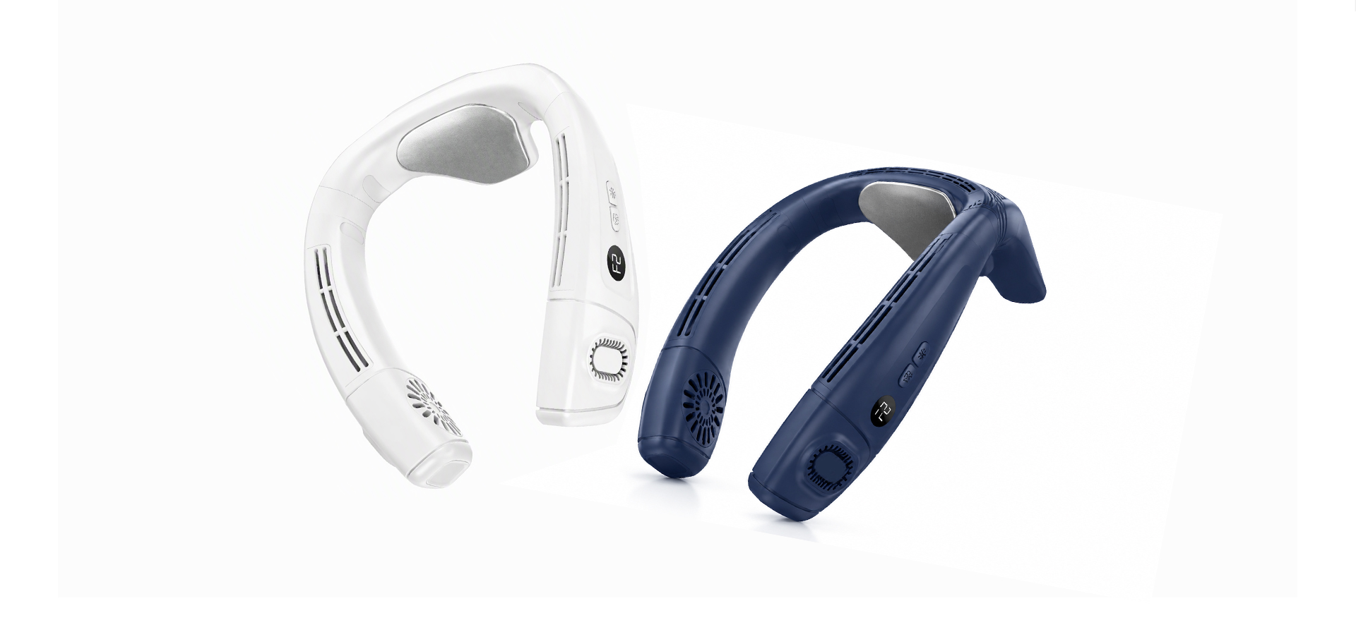White and dark blue Coolnivo AERO neck air conditioners