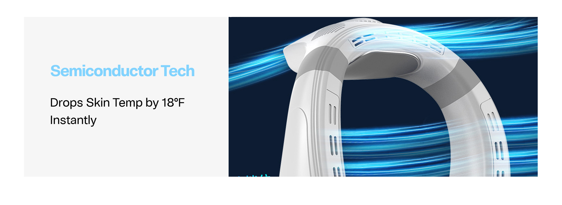 Illustration of airflow around the Coolnivo AERO semiconductor neck cooler